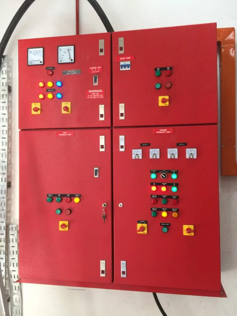 Fire pump control panel and associated equipment