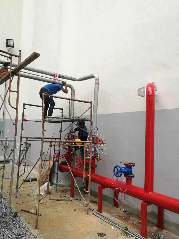 Fire protection piping installation work